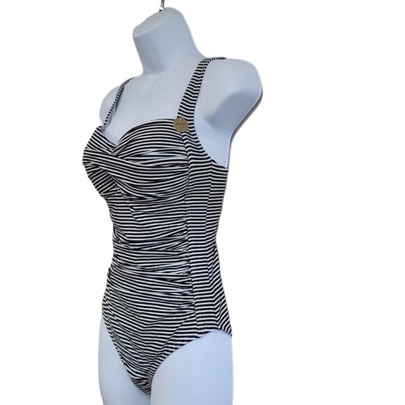 NWOT Nip Tuck Santorini Stripe onepiece swim - Picture 4 of 6